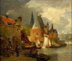 amsterdam harbor scene
